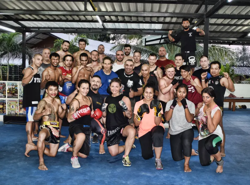 Group photo in the Kombat Group gym