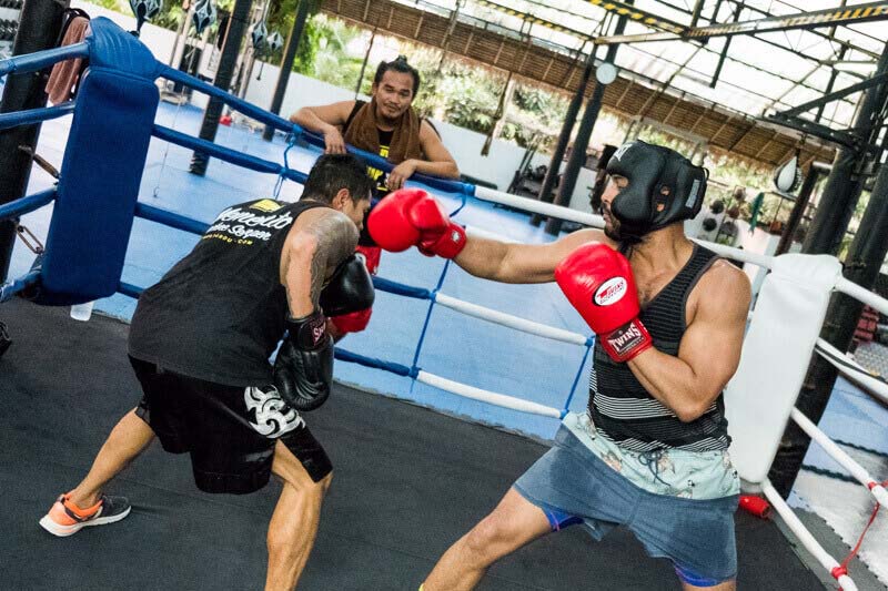 Boxing Sparring in the Mexican Ring