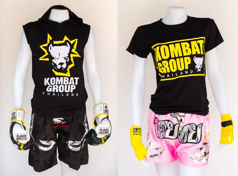 Kleidung und Kampfsportausrüstung werden bei der Kombat Group verkauft