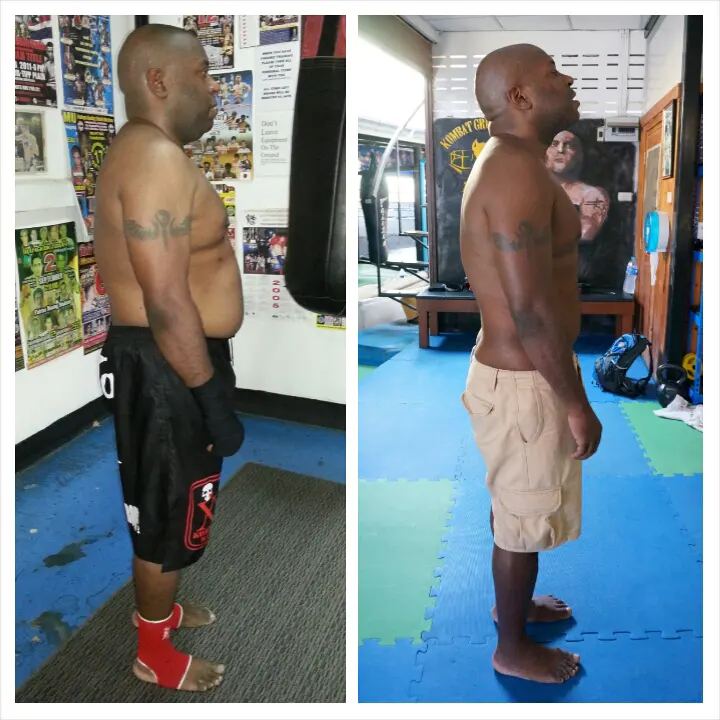 Weight loss results for Darnell photo before and after