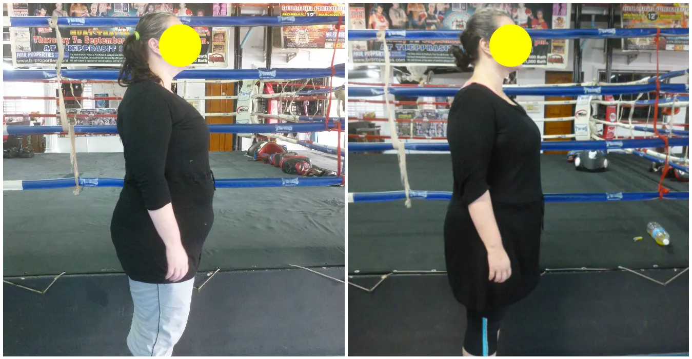 Weight Loss results before and after for Elena