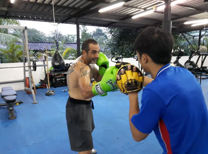 Luis during Boxing training