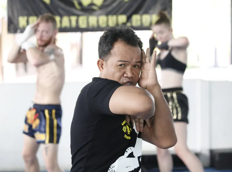 Muay Thai elbow technique by Arjan Yai