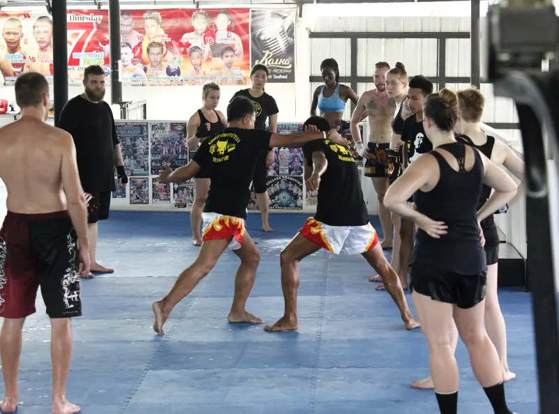 Muay Thai group training at Kombat Group