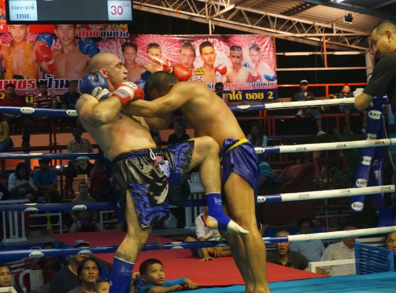 Muay Thai knee during clinch