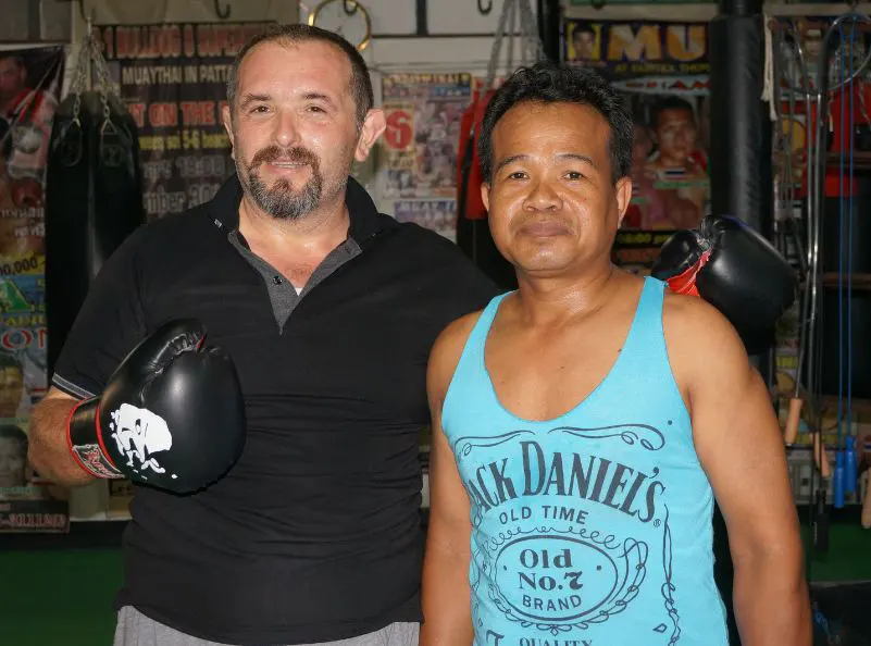 Paolo con il nostro istruttore di Muay Thai.
