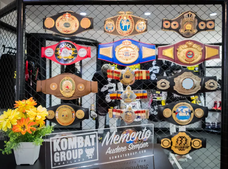 Wall of fame with Christian Daghio belt
